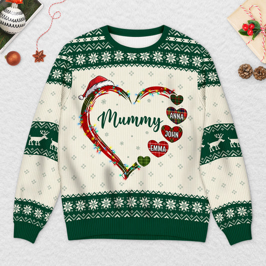 5685WUK2 personalized gift for mom ugly christmas sweater with names 5685WKLTA