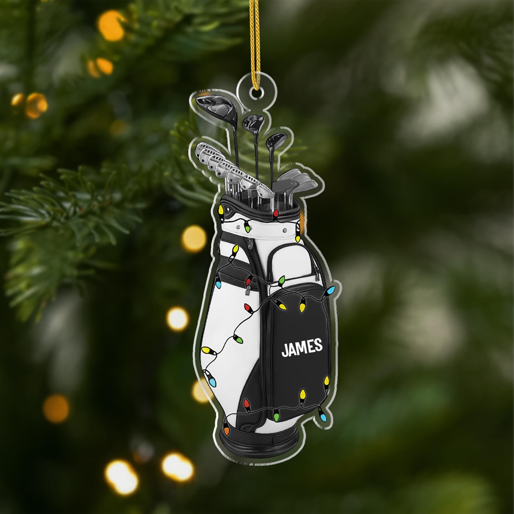 5690OUS1 personalized golf gifts acrylic golf christmas ornament_ 5690OKTAB