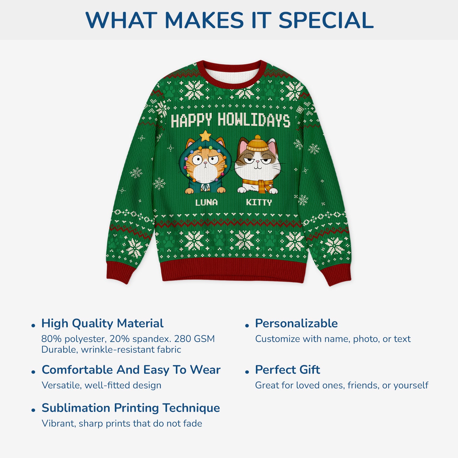 5704WUK5 personalized gifts for cat lovers ugly christmas sweater cat 5704WTYND