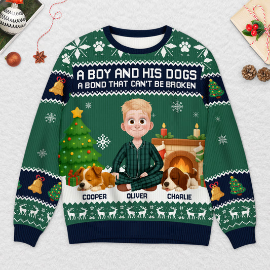5706WUS2 personalized dog lover gifts dog ugly christmas sweater 5706WTMZC