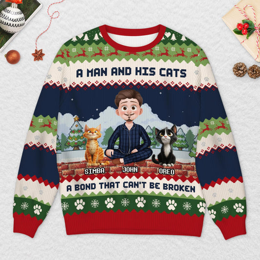 5709WUS2 personalized ugly christmas sweater cat and owner gifts_ 5709W8TAD