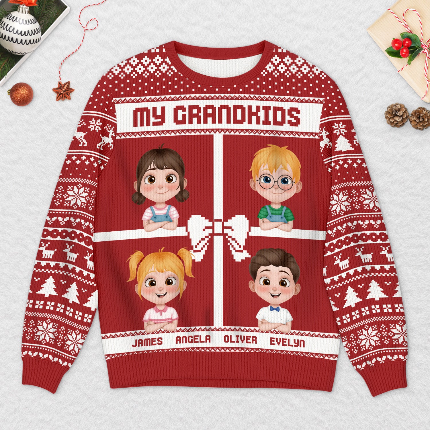 5714WUS2 personalized gifts for pet lovers ugly christmas sweater 5714W6HMD