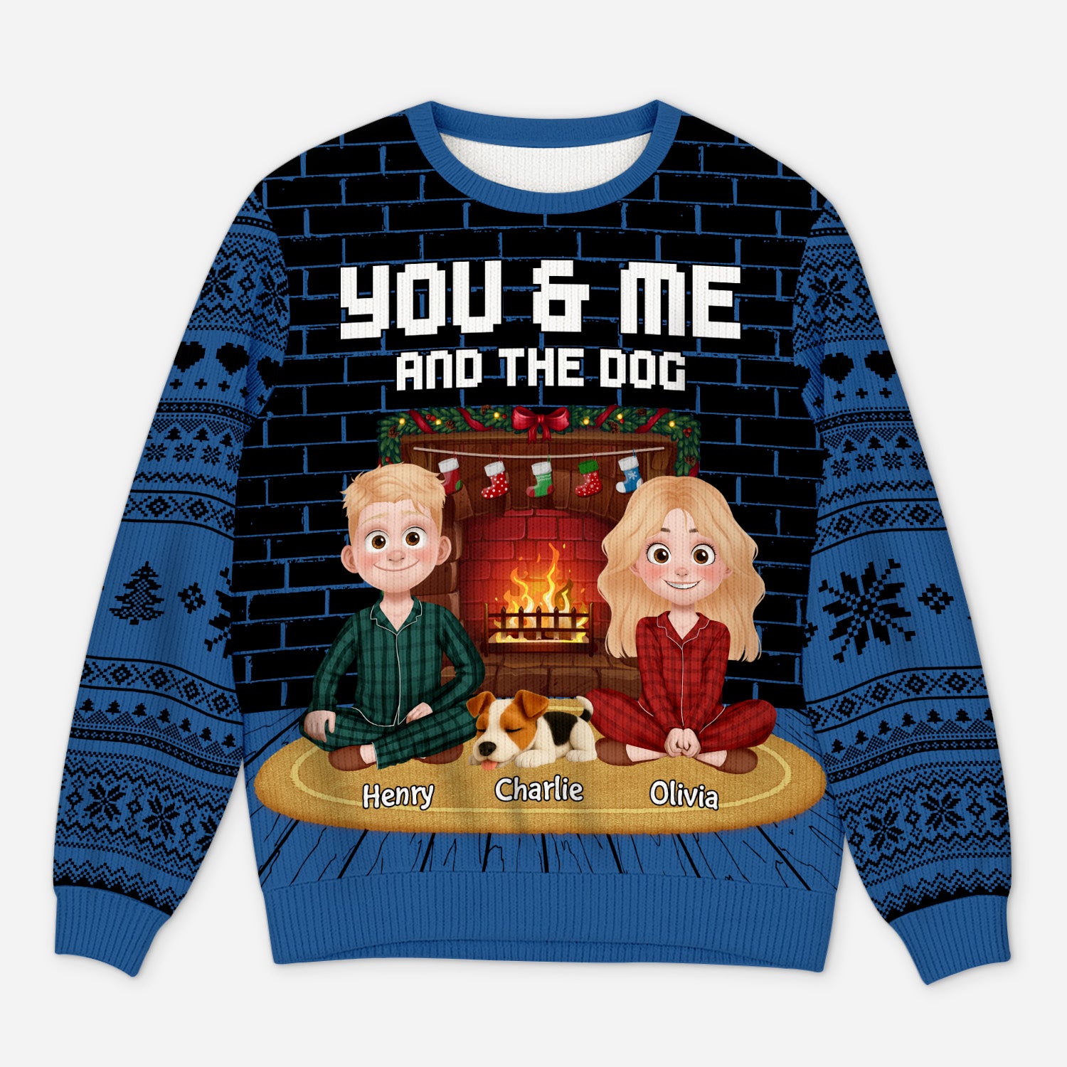 5715WUS1 personalized dog lover gifts ugly christmas sweater couples_ 5715W6LMC
