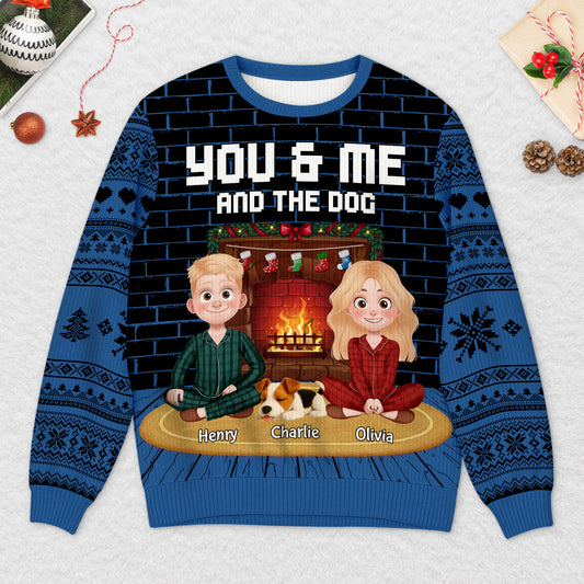 5715WUS2 personalized cat lover gifts ugly christmas sweater couples_ 5715W6LMD