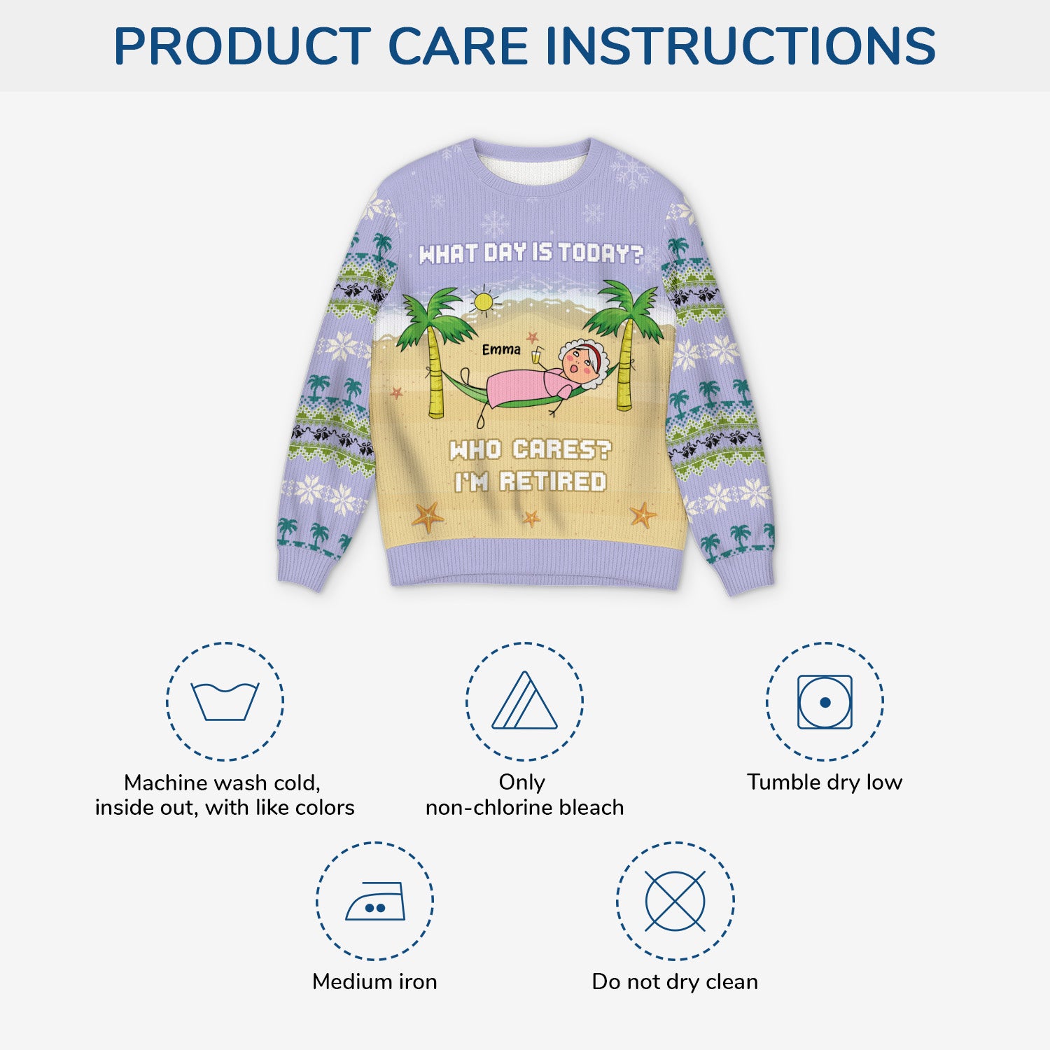 5720WUS4 custom ugly christmas sweater funny retirement gifts 5720WKLTA