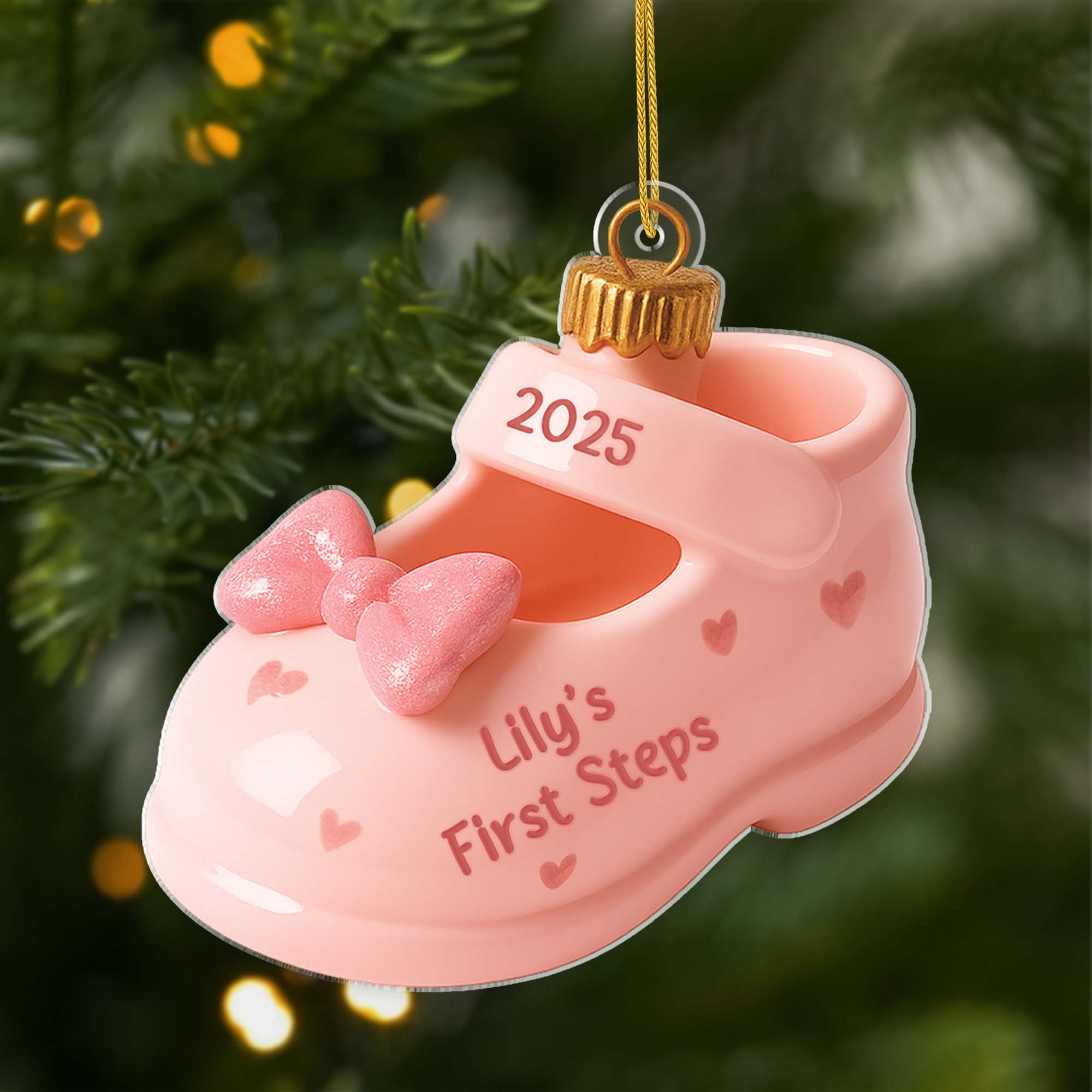 5723OUS1 custom 3d christmas ornaments acrylic babys first steps ornament 5723O8VCA