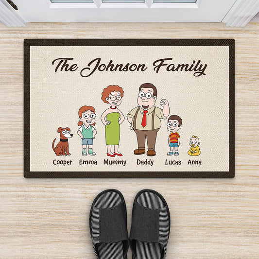 5724DUK2 personalised family doormat for family with pets 5724DKI7I_0997b7c3 8938 49dd bd77 67389d3f41f0