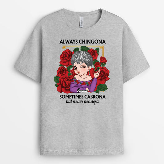 5725AUK2 personalized gifts for her chingona como mi madre t shirt 5725A8ZAA