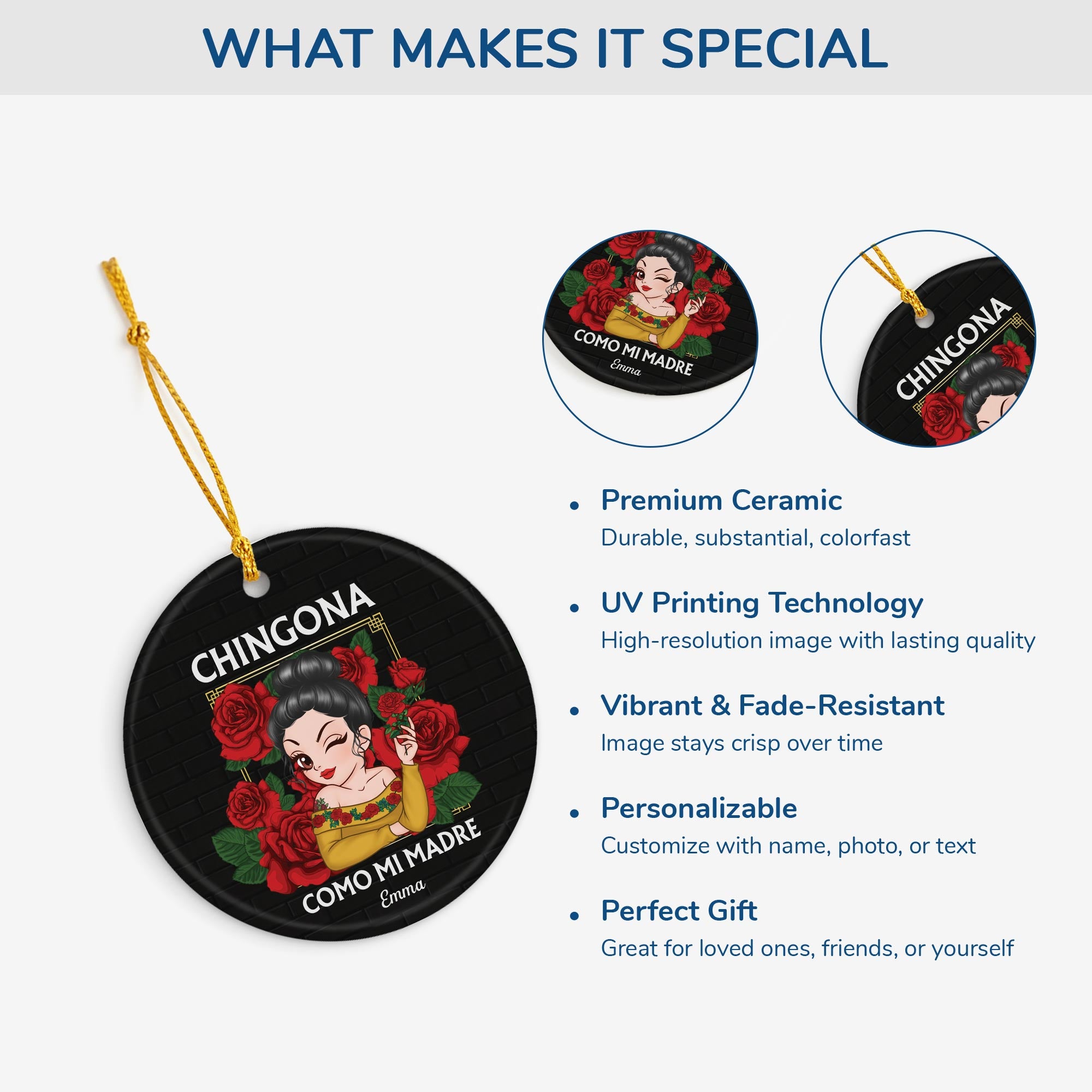 5725OUK4 personalized gifts for her chingona ceramic christmas ornaments 5725O8ZAA