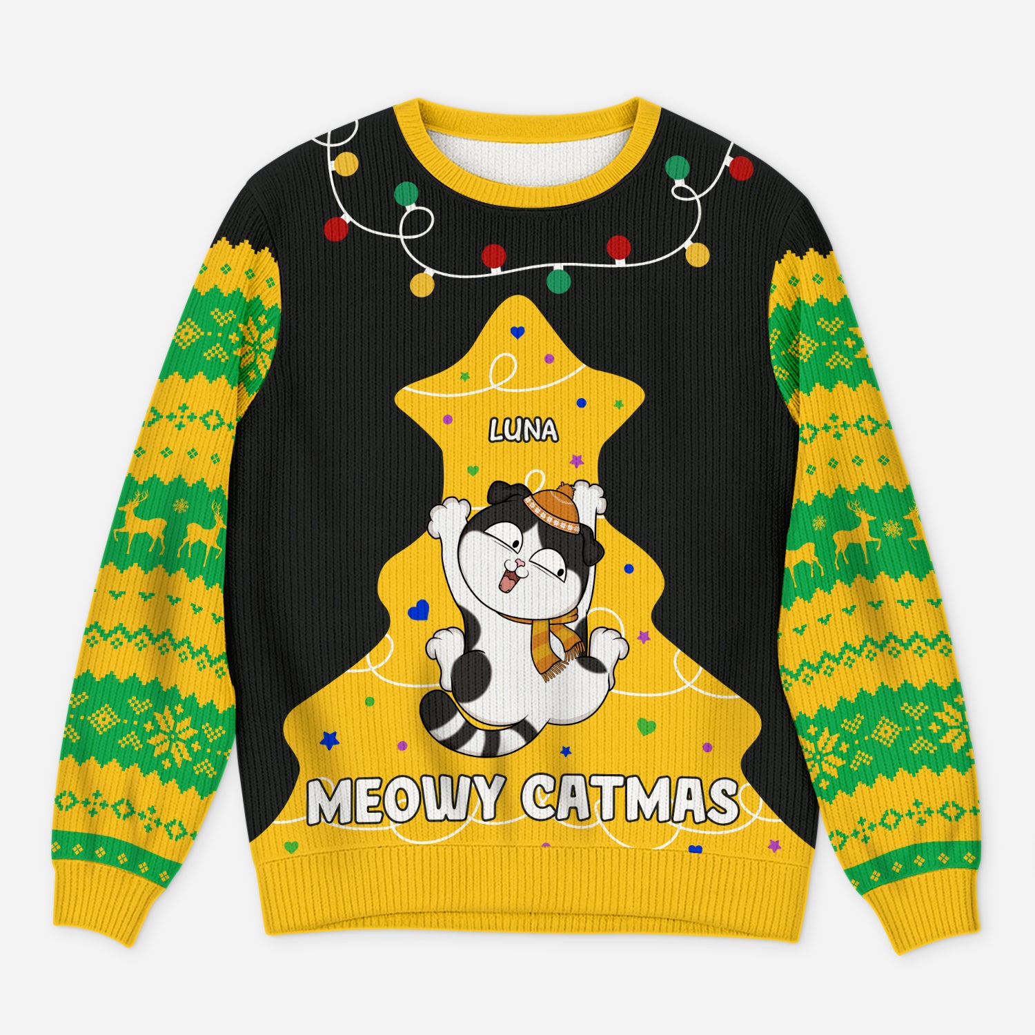 5732WUS1 custom ugly christmas sweater christmas gifts for cat lovers 5732WTTND
