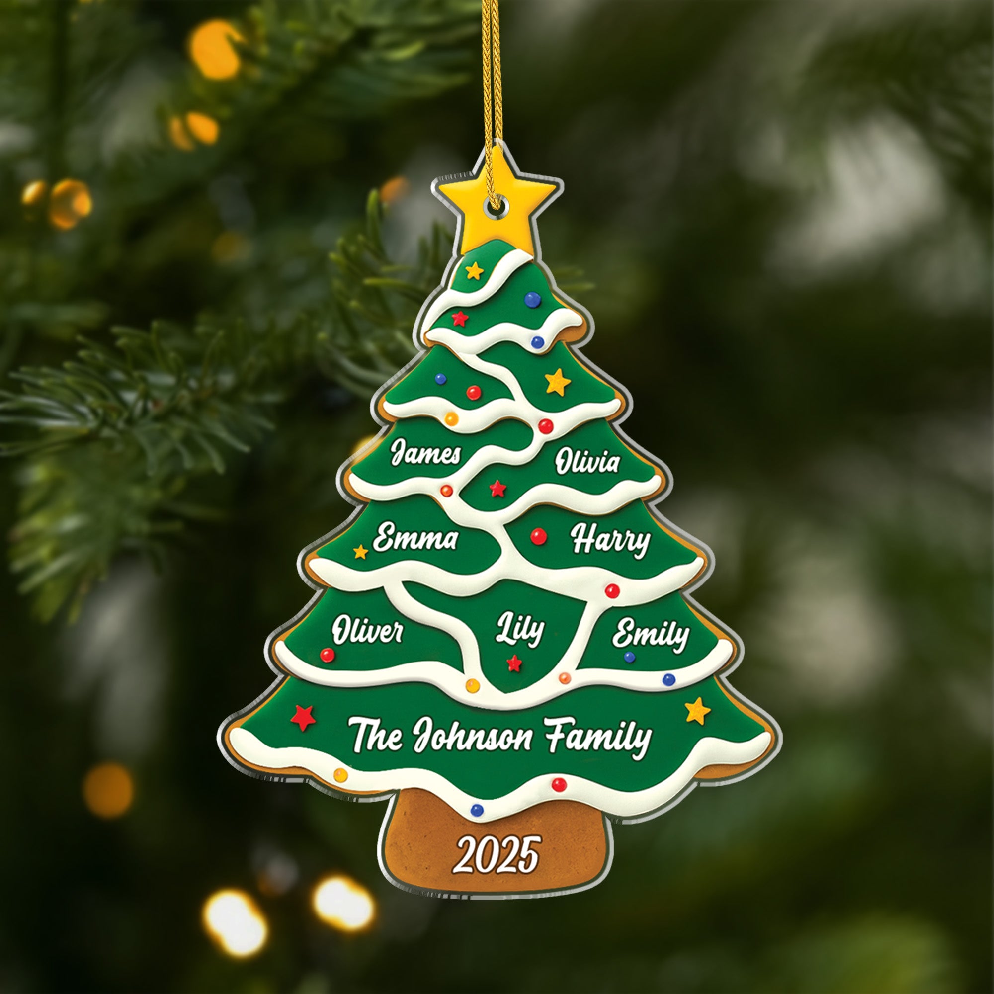 5741OUS1 personalized family gifts acrylic christmas tree ornaments 5741OTTMI