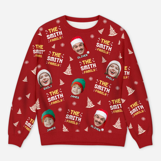 5743WUS1 custom ugly christmas sweater with faces funny gifts for family 5743WTMMI