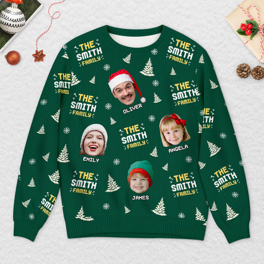 5743WUS2 custom ugly christmas sweater with faces funny gifts for family 5743WTMMI
