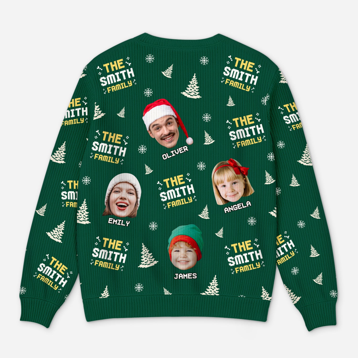 5743WUS3 custom ugly christmas sweater with faces funny gifts for family 5743WTMMI