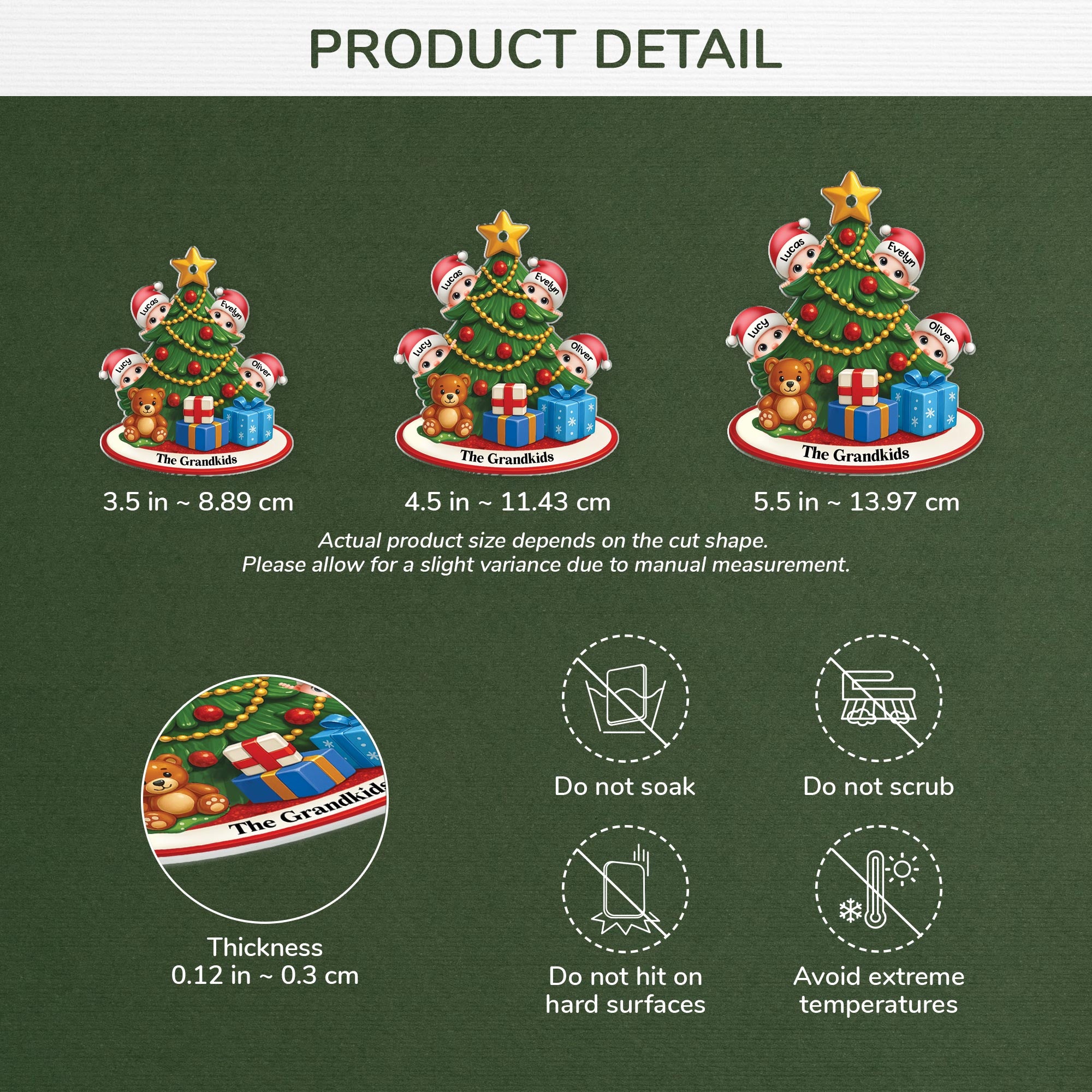 5746OUS3 custom grandparent christmas gifts acrylic grandkids ornament 5746O6QAA