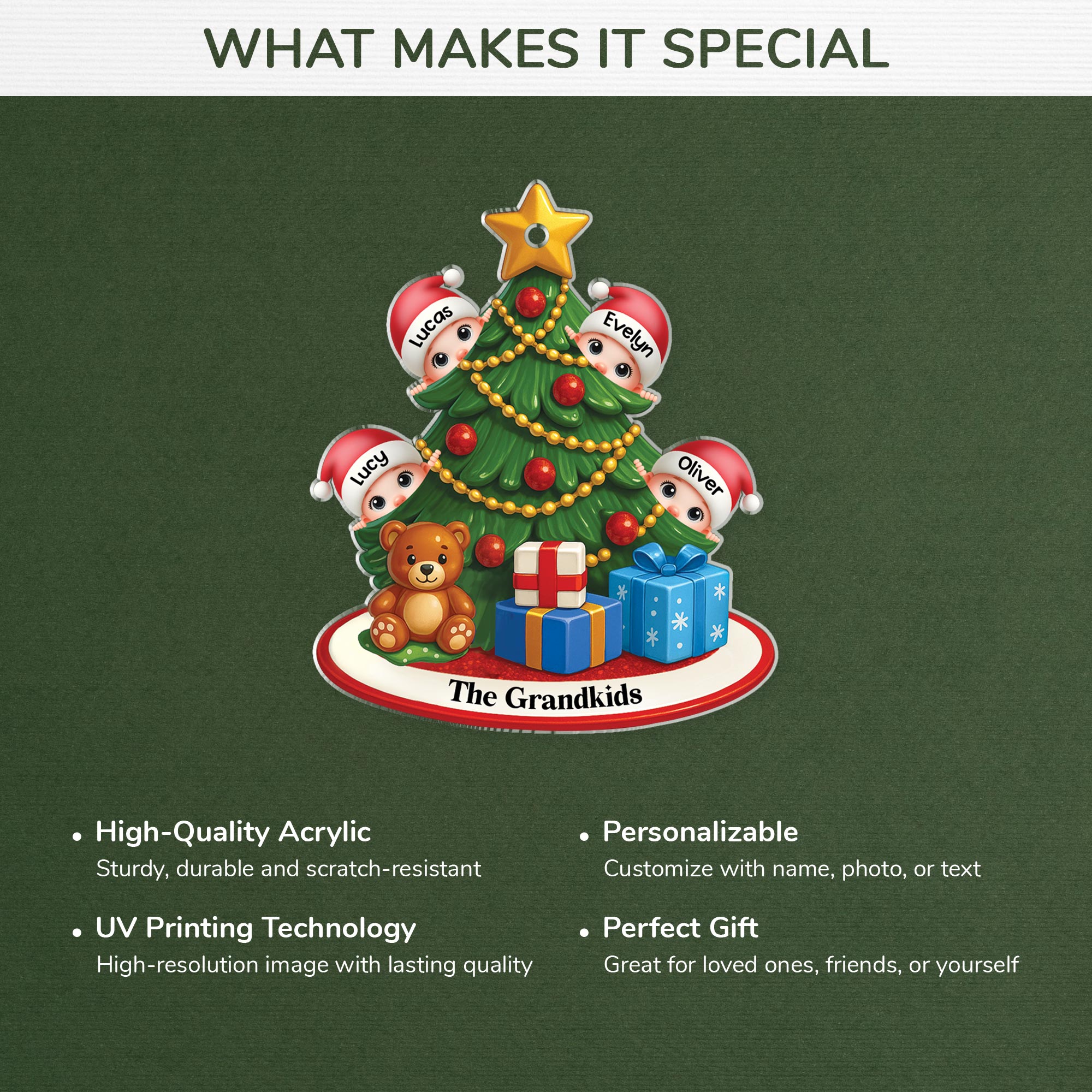 5746OUS4 custom grandparent christmas gifts acrylic grandkids ornament 5746O6QAA