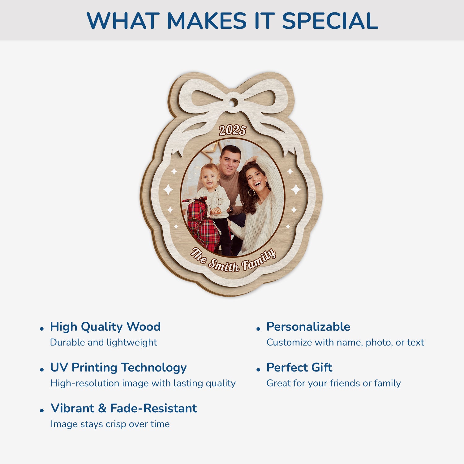 5751OUS1 custom photo gift for family 2 layered wooden christmas ornament 5751O86NI4