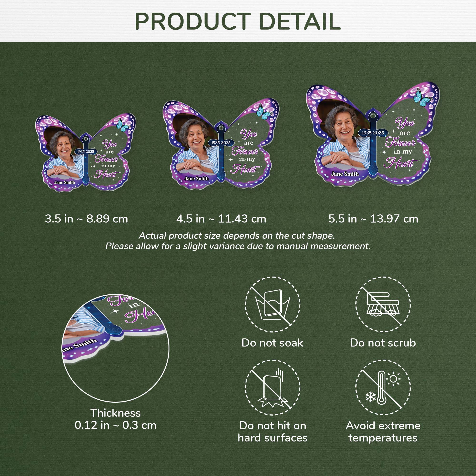 5760OUS3 personalized memorial photo gifts acrylic christmas ornaments 5760O3LTA