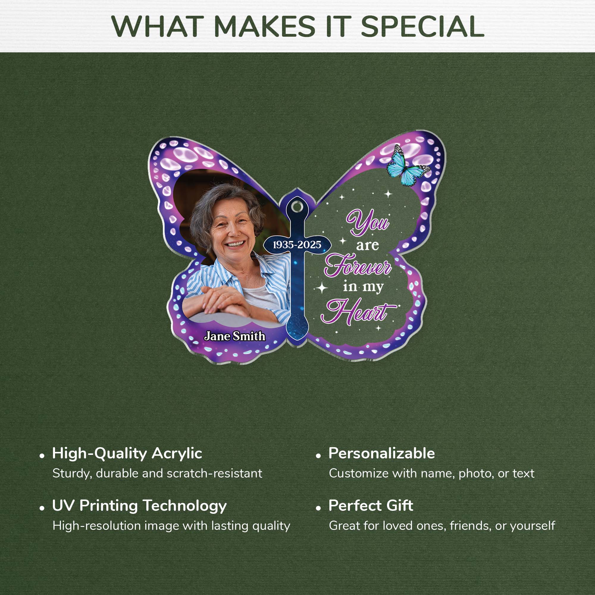 5760OUS5 personalized memorial photo gifts acrylic christmas ornaments 5760O3LTA