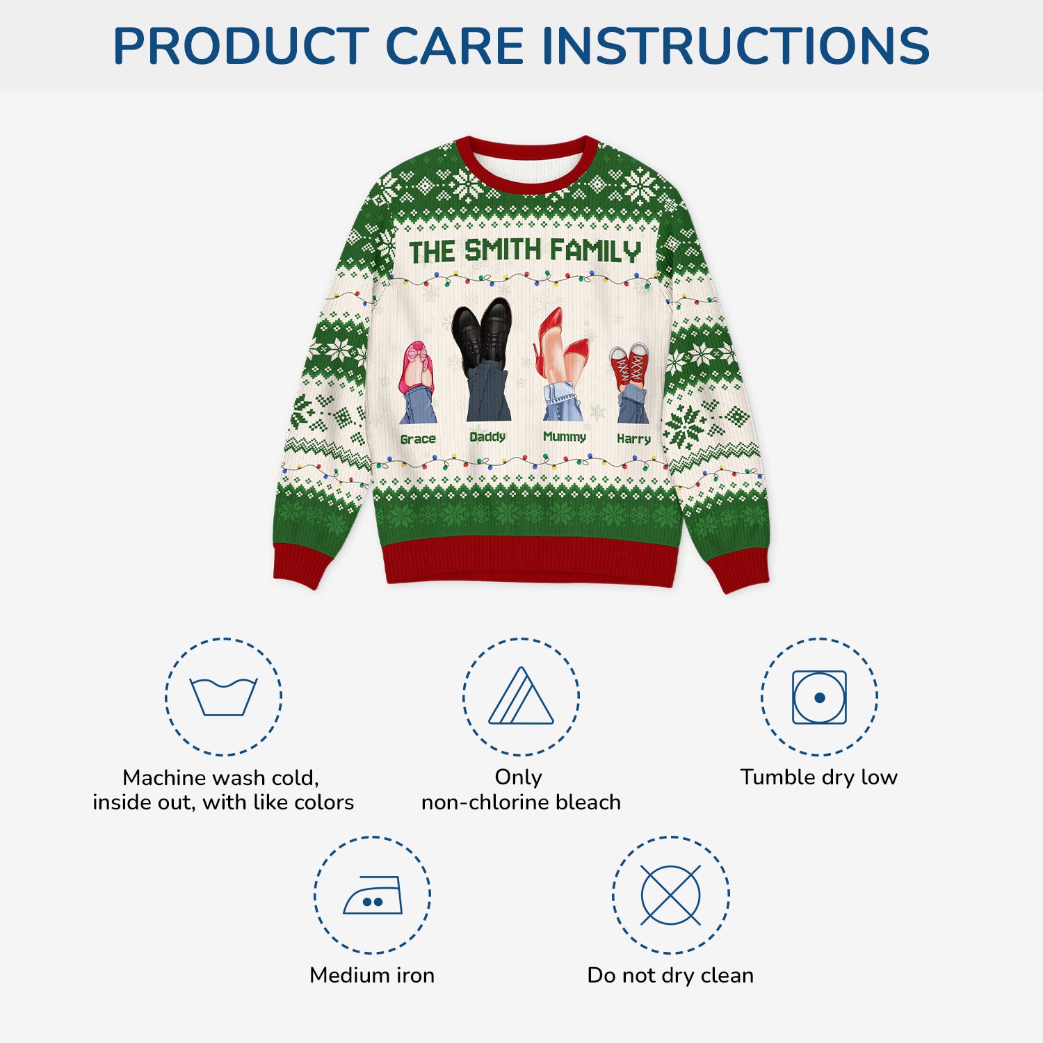 5761WUK4 personalized gifts for family family name ugly christmas sweater 5761W8ZNI