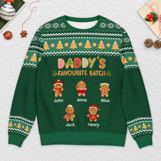 5764WUK2 custom gifts for grandparents gingerbread man ugly christmas sweater 5764WKZZA