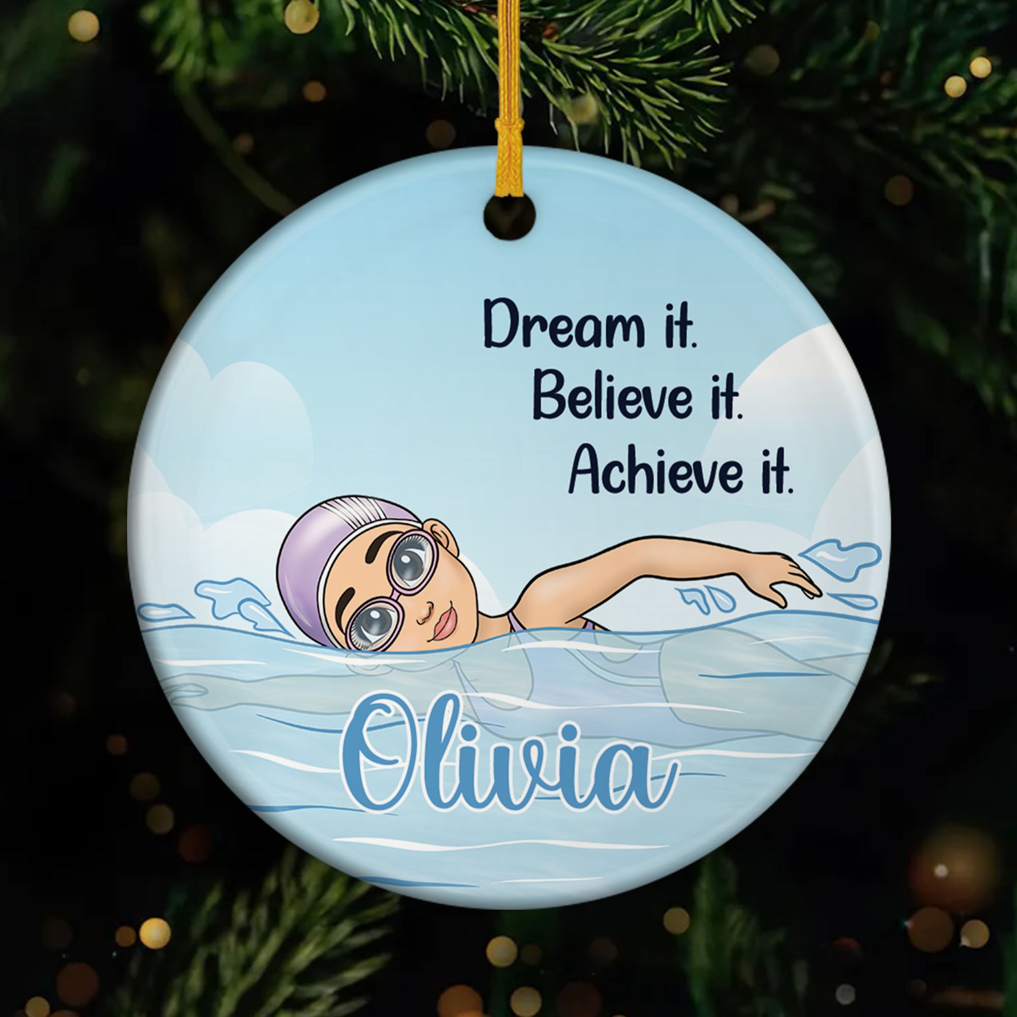 5765OUS1 custom gifts for swimmers_ ceramic swimming christmas ornaments_ 5765OTLQA