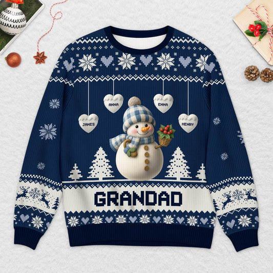 5771WUS2 personalized gifts for grandma ugly christmas sweater snowman 5771W8TZA_4033c915 c85a 4710 a48c 50abf3a4404d