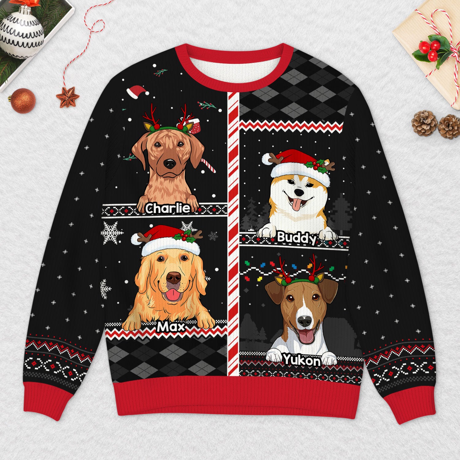 5772WUK2 customized gifts for cat lovers cat ugly christmas sweater 5772WKYAC