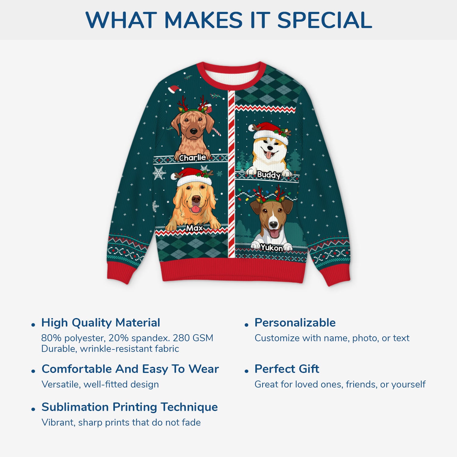 5772WUK5 customized gifts for cat lovers cat ugly christmas sweater 5772WKYAC