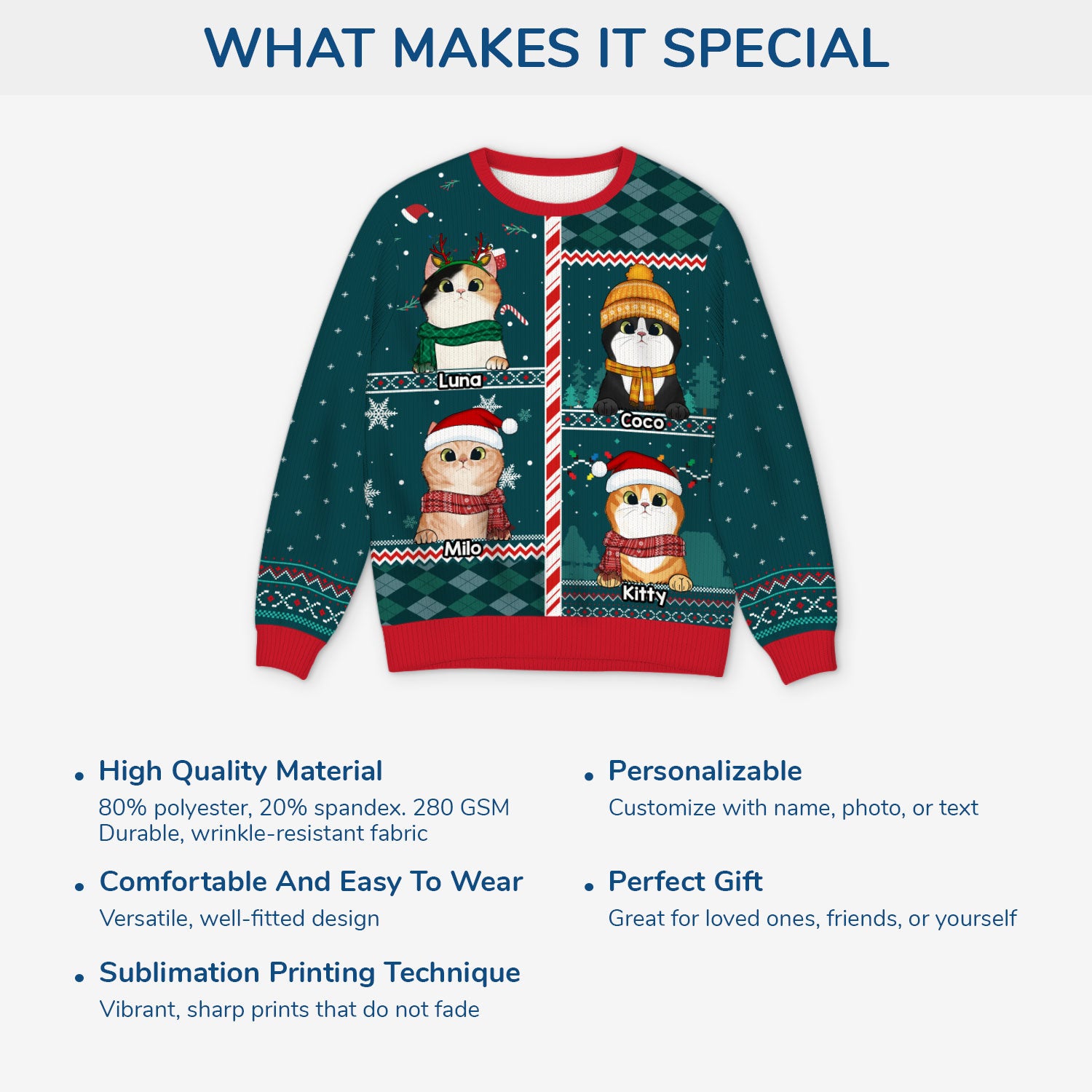 5772WUK5 customized gifts for dog lovers dog ugly christmas sweater 5772WKYAD