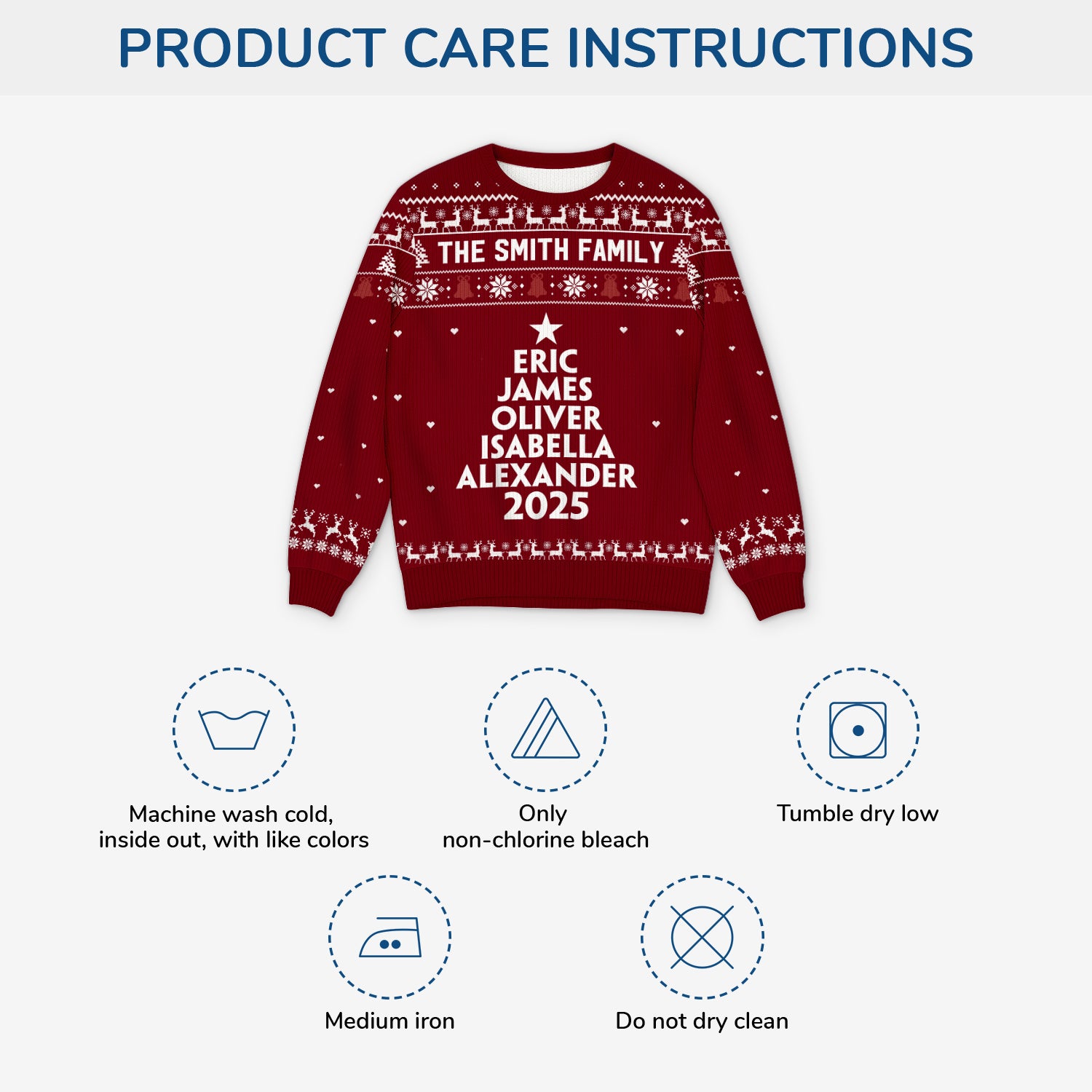 5780WUK4 personalized gifts for family matching ugly christmas sweaters 5780WTZCI