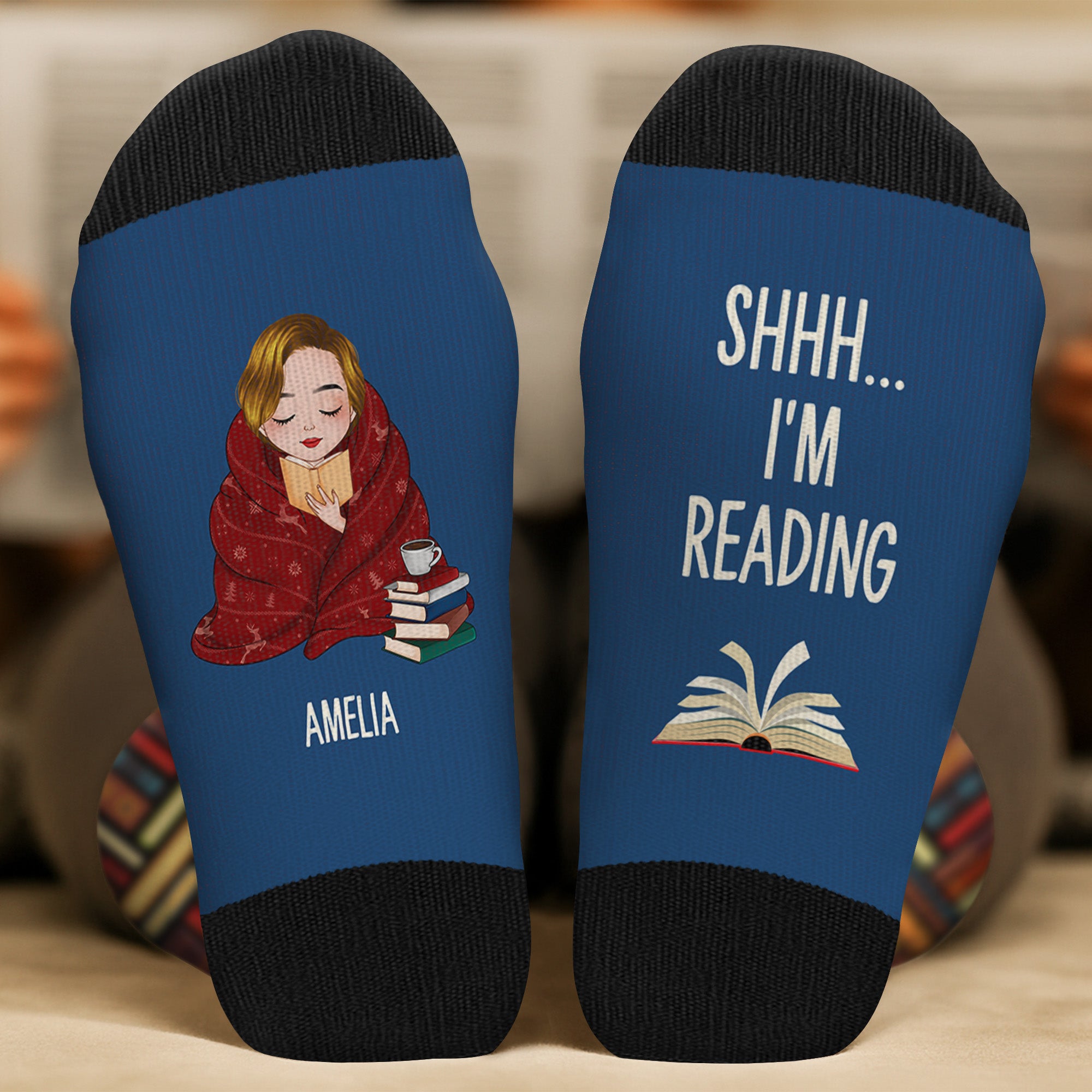 5792JUS2 personalized gifts for book lovers im reading socks for her 5792J8LNA_80a66053 042a 44d3 a768 07ec7ccb12ca
