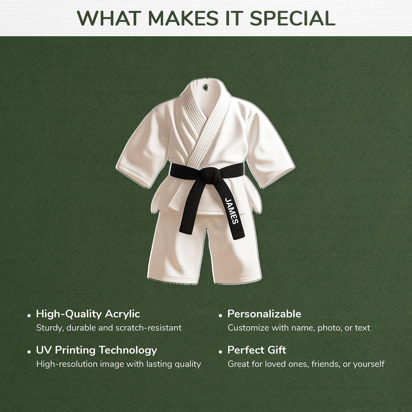 5808OUS4 3d printing effect personalized karate christmas ornaments acrylic 5808O8HCB