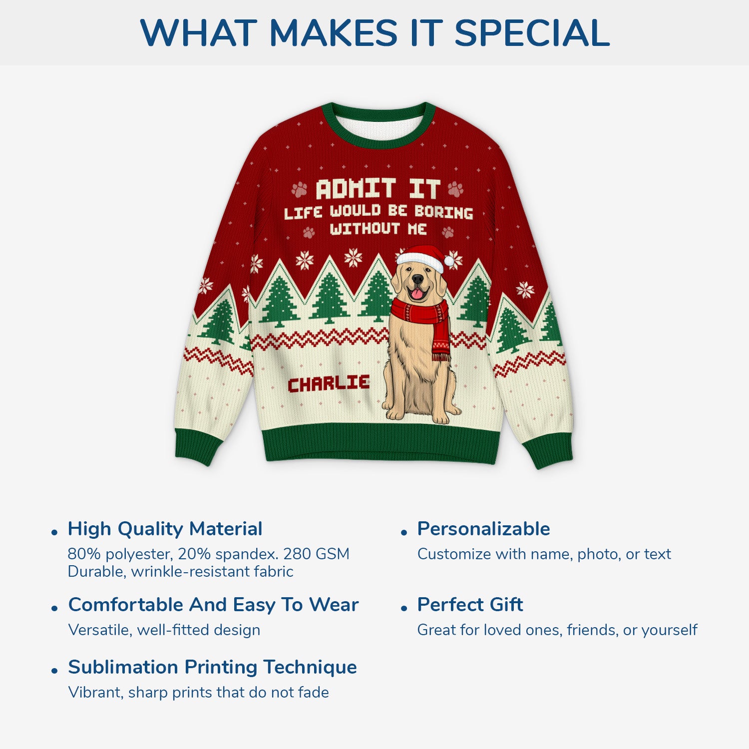 5818WUS5 custom dog ugly christmas sweater funny gifts for dog lovers 5818W6LTC