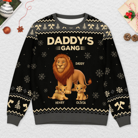 5826WUS2 personalized gifts for grandpa lions ugly christmas sweater 5826W6TTB