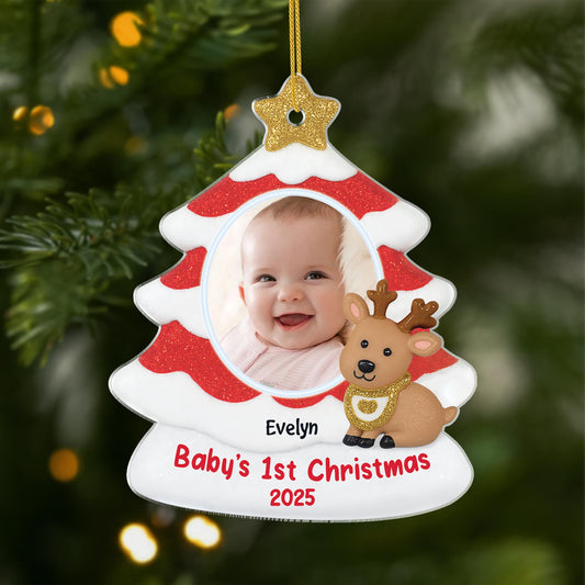 5838OUK1 custom babys 1st christmas gifts acrylic ornament_s with photo 5838O3ZAK