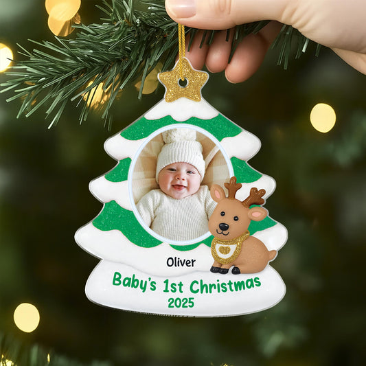 5838OUK2 custom babys 1st christmas gifts acrylic ornament_s with photo 5838O3ZAK