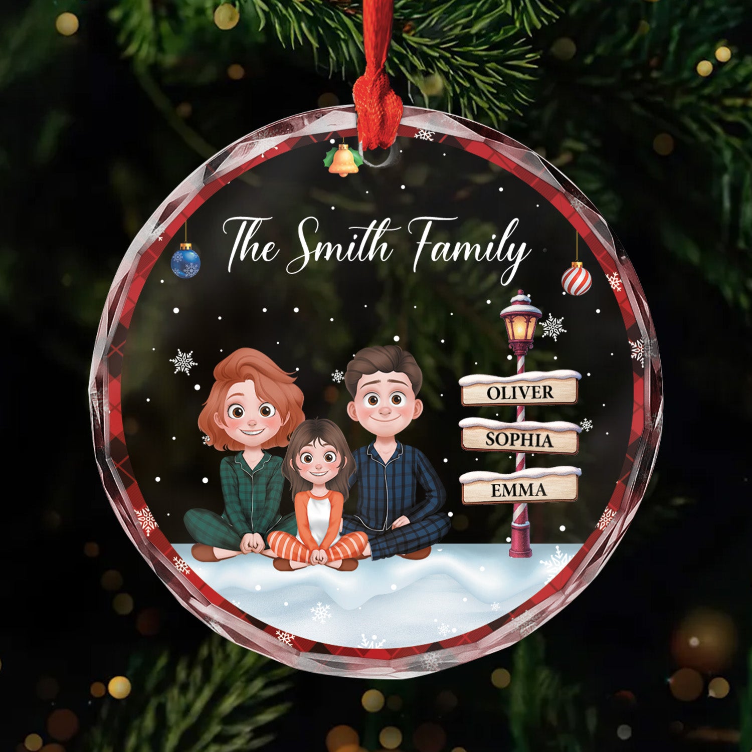 5841OUK1 custom family gifts glass christmas ornaments with family names_ 5841OTY5I