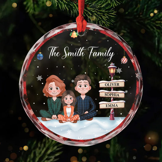 5841OUK1 custom family gifts glass christmas ornaments with family names_ 5841OTY5I