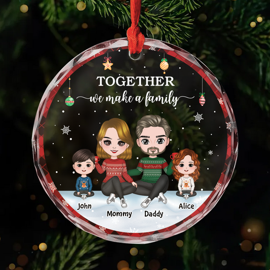 5842OUK1 personalized glass christmas ornaments together we make a family 5842OKZ8I_894b0557 fdba 422a 82dd 7018d142ac28