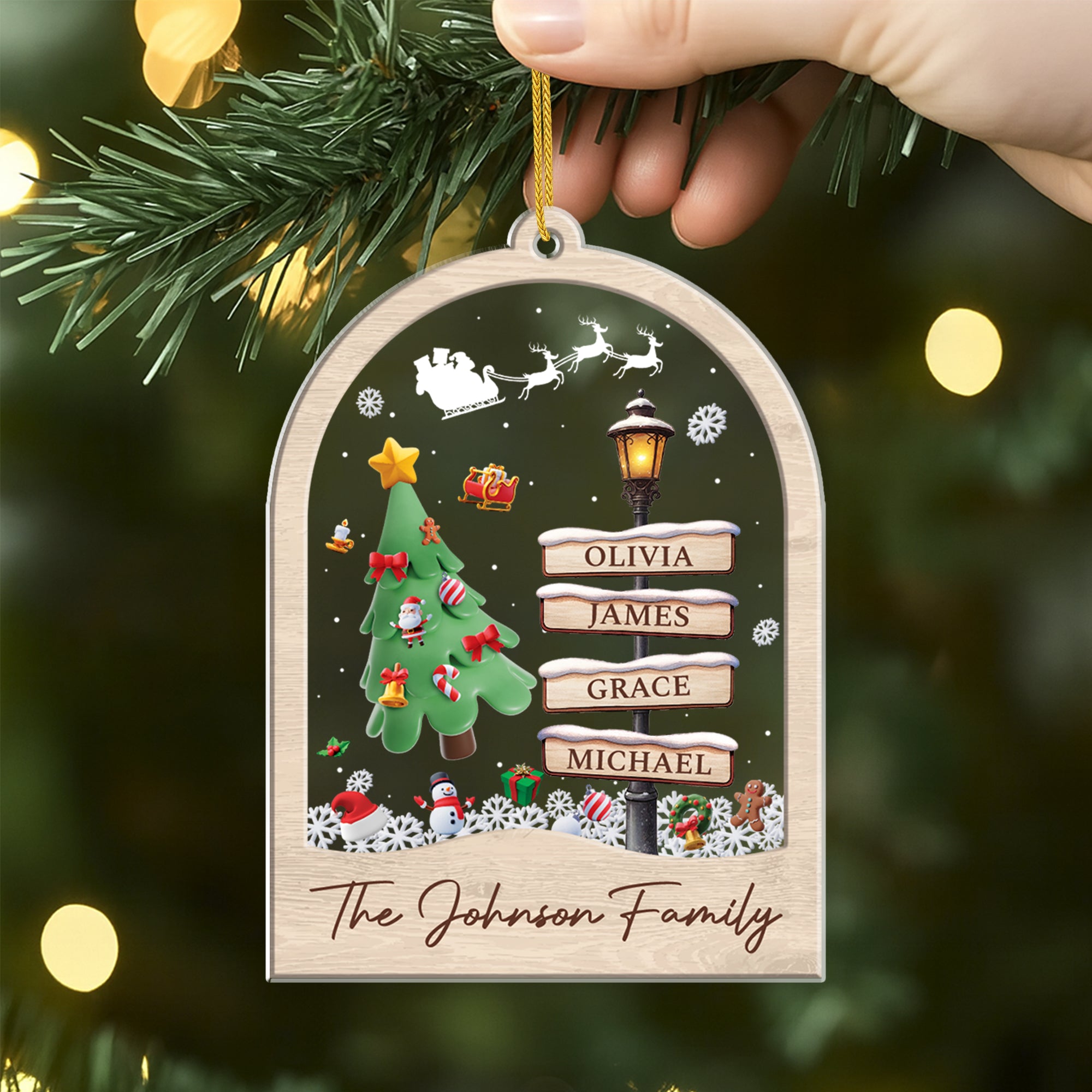 5843OUS2 custom family gifts acrylic christmas ornaments with names_ 5843O8TNI