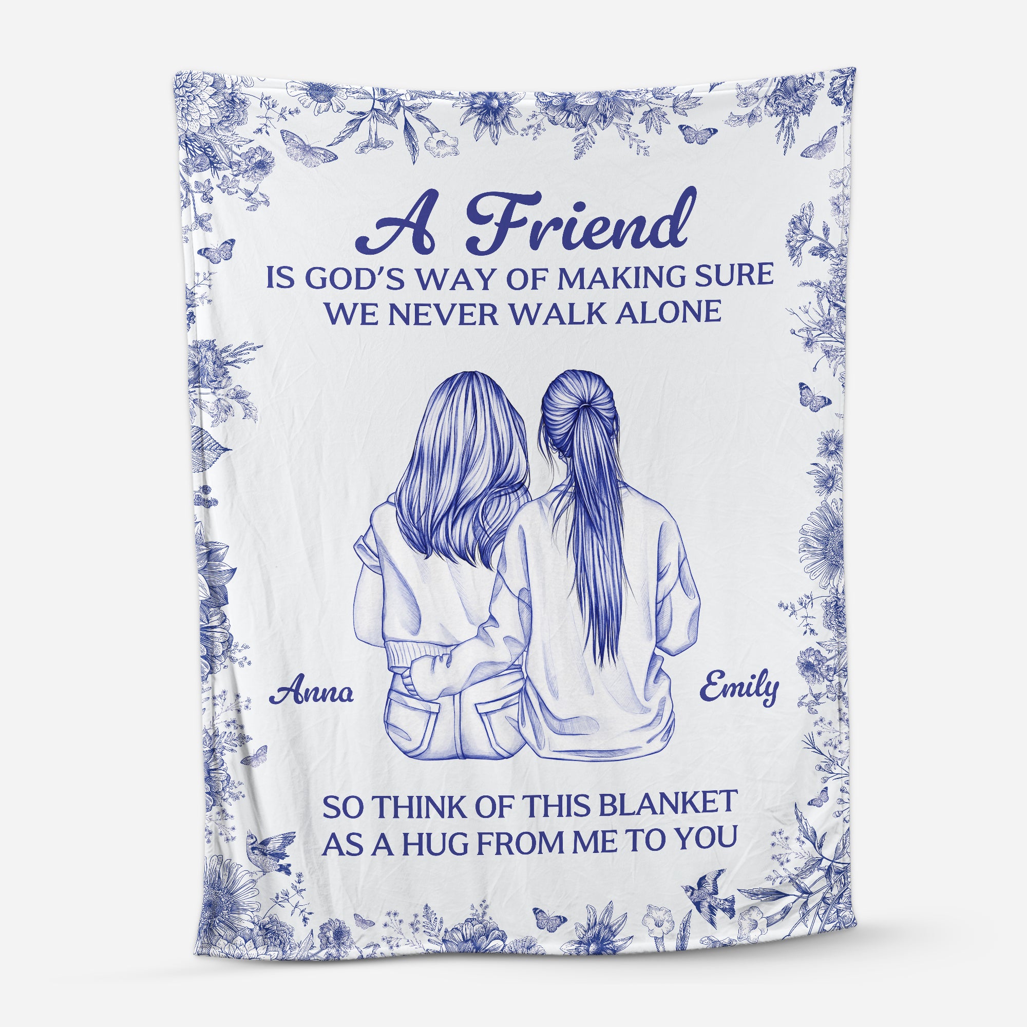 5844BUK1 a hug from me to you blanket personalized gifts for friends sister 5844B8ZZF