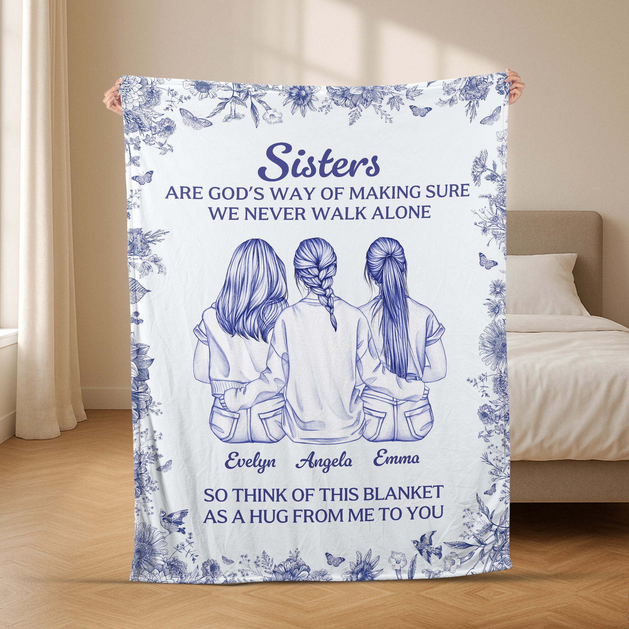 5844BUK2 a hug from me to you blanket personalized gifts for friends sister 5844B8ZZF