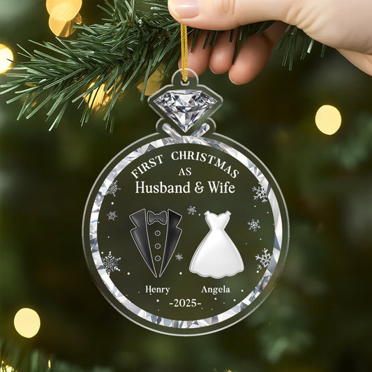 5845OUS2 personalized wedding christmas ornaments for couples first christmas as mr and mrs 5845O8QQG