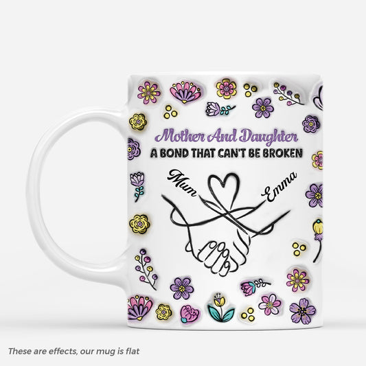 5857MUK1 3d printing effect custom mother and daughter gifts hand holding mug 5857M8LMA