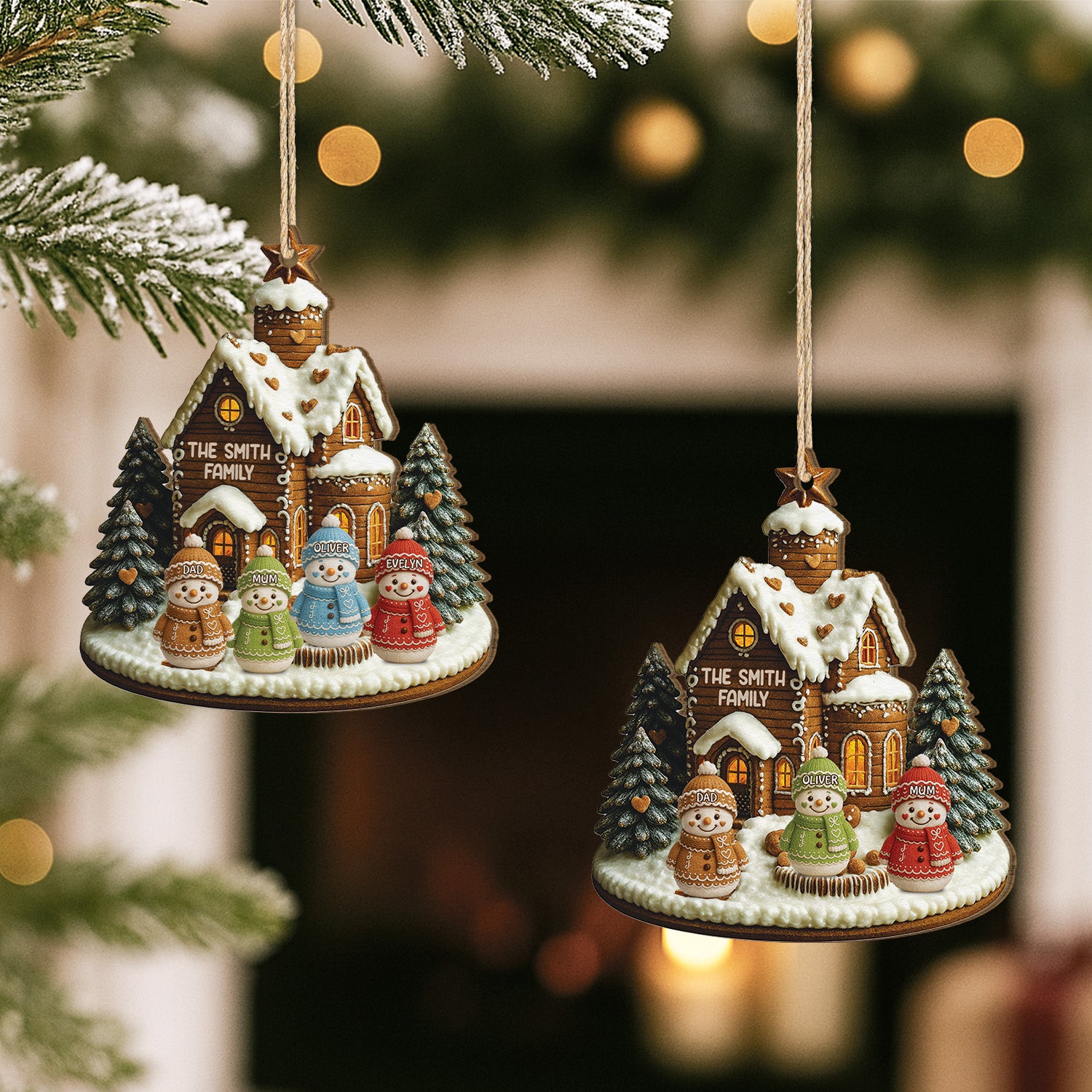 5865OUK2 3d printing effect custom 1 layered wood ornaments family christmas gifts 5865OKL5I