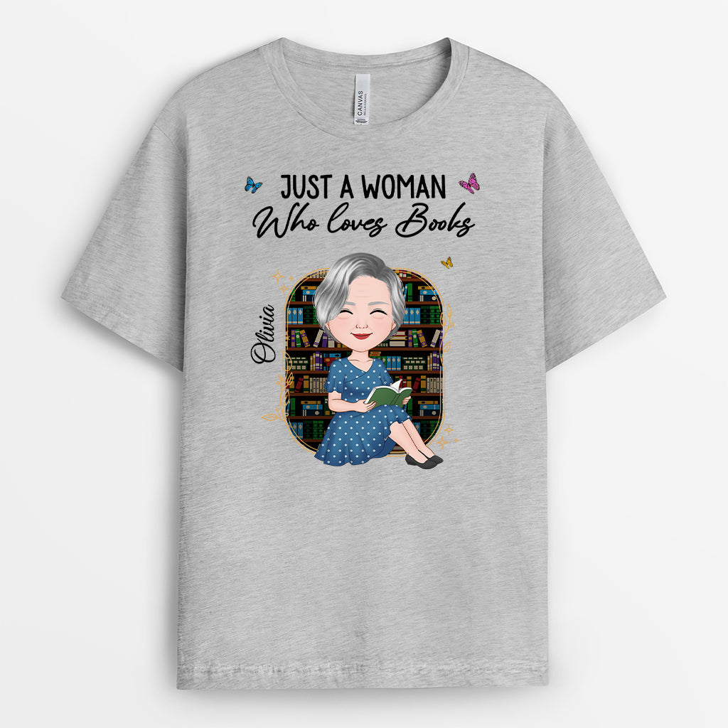 5874AUS2 just a girl who loves books shirt personalized gifts for book lovers 5874ATTMA