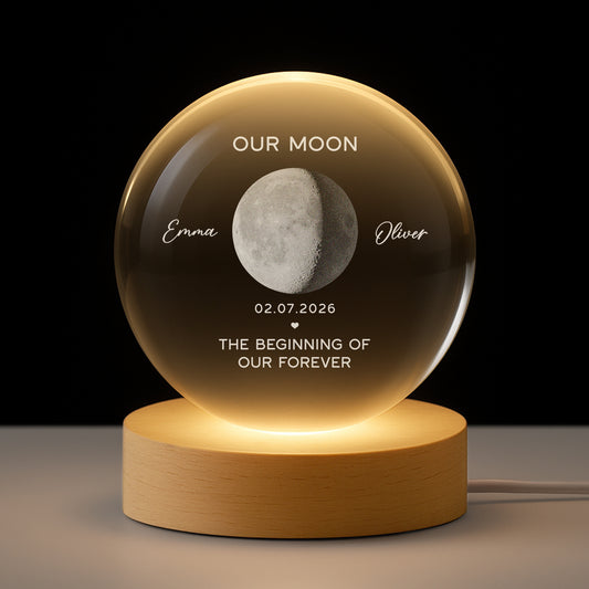 5885LUK1 personalised moon phase anniversary crystal ball lamp for couples 5885l8pzg