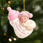 5889OUK1 3d printing effect personalized acrylic baby 1st christmas ornament 5889O6ZCK