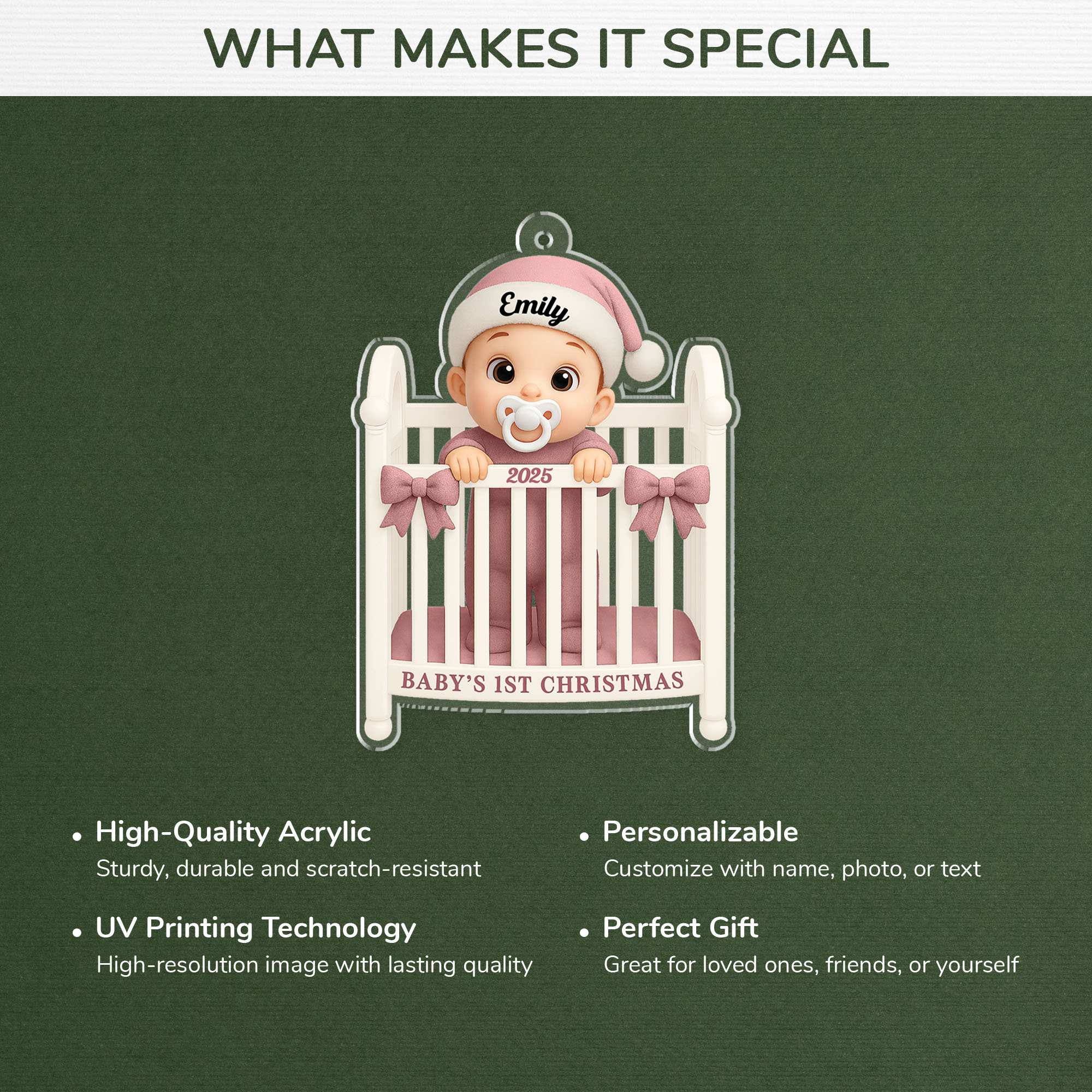 5890OUS4 3d printing effect personalized acrylic babys first xmas ornament_ 5890O6LQK